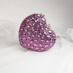 Women's Heart-Shaped Evening Clutch - Elegant Blue - Image 14