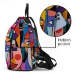 Large Capacity Colorful Abstract Art Print Multi-Carry Backpack - Image 7