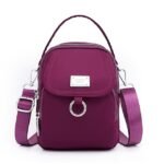 Women's Black Nylon Crossbody Bag with Silver Hardware and - Image 17