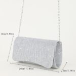 Women's Silver Glitter Evening Clutch Purse – Elegant - Image 7