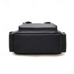 Men's Vintage Faux Leather Backpack with Buckle Straps, - Image 8