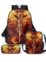 Boys' dragon themed three-piece backpack set, Including - Image 18