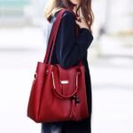 Women's 3-Piece Handbag Set - Pink Faux Leather Tote, - Image 13