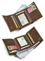 Men's Genuine Leather Wallet with Key Slot & Chain, - Image 6