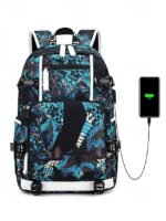 Kids' Galaxy Print Waterproof School Backpack with USB - Image 13