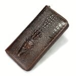 Crocodile Pattern Vintage Genuine Leather Long Wallet For men - - Image 9