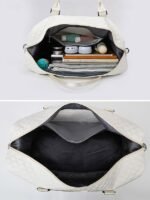 Women's Polyester Quilted Duffel Bag Set, Multiple Colors, - Image 9