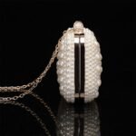 Elegant Pearl Clutch Bag – Luxury White Beaded Evening Purse - Image 14