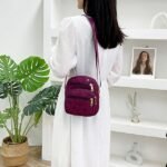 Women's Quilted Nylon Crossbody Bag – Lightweight - Image 5