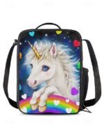 Girls'3-Piece Unicorn Backpack Set with Lunch Bag and - Image 9