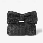 Women's Boho Chic Straw Clutch with Large Bow Detail - - Image 12