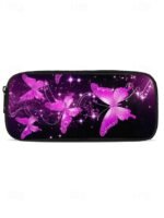 Girls Butterfly Print School Backpack 3-Piece Set with Insulated - Image 12