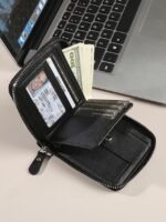 Men's Faux Leather Zip Wallet, Multiple Colors, Compact - Image 8