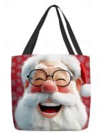 Women's Christmas Tote Bag – Santa Claus Design with - Image 14