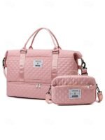 Women's Polyester Quilted Duffel Bag Set, Multiple Colors, - Image 16