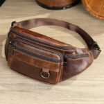 Men's Vintage Leather Sling Bag Fanny pack– Crossbody