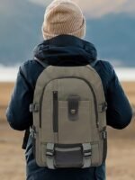 Men's Large Capacity Canvas Backpack – Vintage Style - Image 2