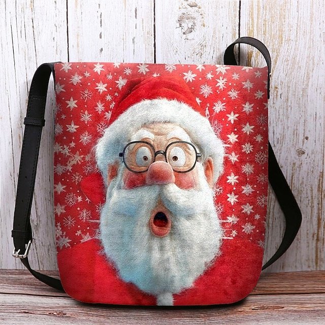 gwfwfu1762754339307 Women's Christmas Crossbody Bag - Polyester Velvet - Image 1