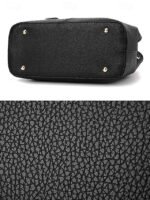 Women's Faux Leather Handbag with Adjustable Strap, - Image 8