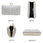 Elegant Gold Glitter Evening Clutch Bag with Rhinestone Ring - Image 6