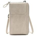 Women's Vintage Faux Leather Crossbody Wallet with Zipper, - Image 18