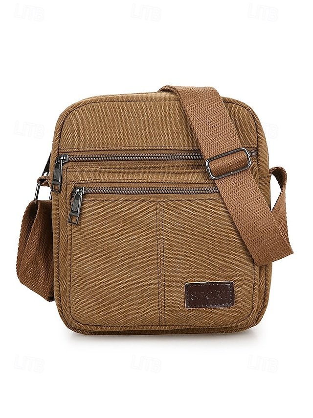 ipfbdd1767866706874 Men's Canvas Crossbody Bag, Multiple Colors, Durable - Image 1
