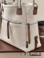 Women's Large - Capacity Canvas Tote Bag, Casual Style, - Image 5