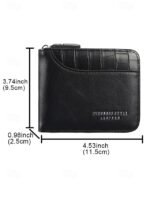 Men's Faux Leather Zip Wallet, Multiple Colors, Compact - Image 12