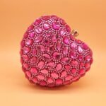 Women's Heart-Shaped Evening Clutch - Elegant Blue - Image 5