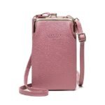 Women's Black Faux Leather Crossbody Bag with Gold Frame - Image 10