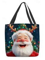 Women's Christmas Tote Bag – Santa Claus Design with - Image 15
