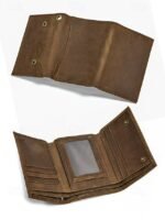 Men's Genuine Leather Wallet with Key Slot & Chain, - Image 9