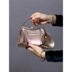 Women's Navy Blue Evening Clutch – Elegant Pleated Velvet - Image 8