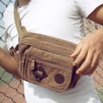 Men's Durable Canvas Crossbody Bag with Multiple Pockets