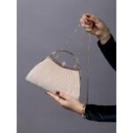 Women's Navy Blue Evening Clutch – Elegant Pleated Velvet - Image 7