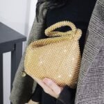 Women's Rhinestone Wristlet Evening Bag – Sparkly Crystal - Image 2
