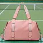 Women's Fashion Pink Nylon Duffel Bag - Multifunctional