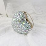 Women's Heart-Shaped Evening Clutch - Elegant Blue - Image 6