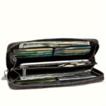 Crocodile Pattern Vintage Genuine Leather Long Wallet For men - - Image 2