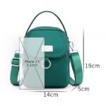 Women's Black Nylon Crossbody Bag with Silver Hardware and - Image 5