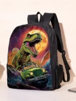 Kids' 3-Piece Dinosaur Backpack Set with Lunch Bag and - Image 4