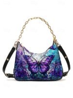 Women's Faux Leather Shoulder Bag with Adjustable Strap, - Image 2