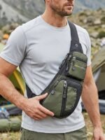 Men's Waterproof Nylon Sling Bag Crossbody Bag –