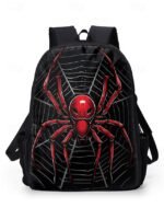 Men's Large Capacity Spider Print Backpack with Double - Image 12