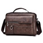 Men's Faux Leather Crossbody Messenger Bag – Vintage - Image 16
