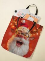 Women's Christmas Tote Bag – Santa Claus Design with - Image 6