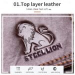 Men's Crossbody Bag Cowhide Daily Zipper Solid Color Black - Image 4