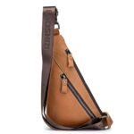 Men's Cowhide Leather Sling Bag - Vintage Crossbody - Image 6
