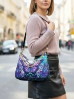 Women's Faux Leather Shoulder Bag with Adjustable Strap, - Image 3