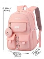 Waterproof Teen Girls Backpack with Pendant Coin Purse - Fashion - Image 12